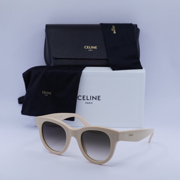 Celine CL4003IN 24F Cat Eye Sunglasses - White/Brown Gradient - Picture 1 of 11